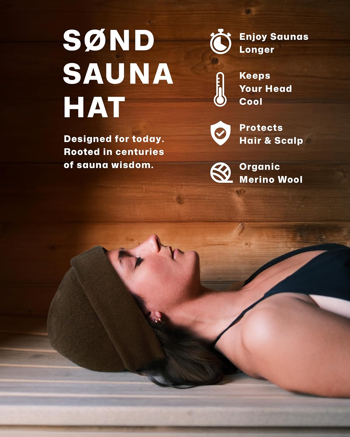 Sauna Hat – Natural Merino Wool Sauna Accessory for Heat Protection – Eco-Friendly, Lightweight & Durable - Image 2