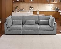 Vista 48 de Sofá modular de gran tamaño, sofá seccional de pana Cloud extra profundo con diván otomano chaise, sofá cama de chenilla esponjosa de 8 plazas