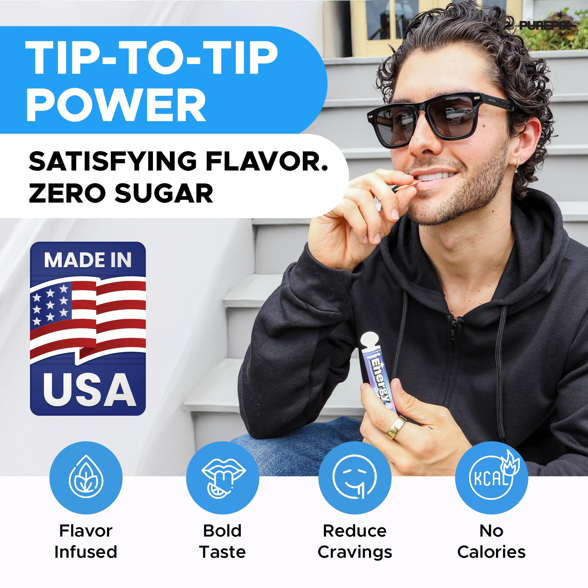 Amazon.com: EnergyPix, Caffeine Flavored Toothpicks with L