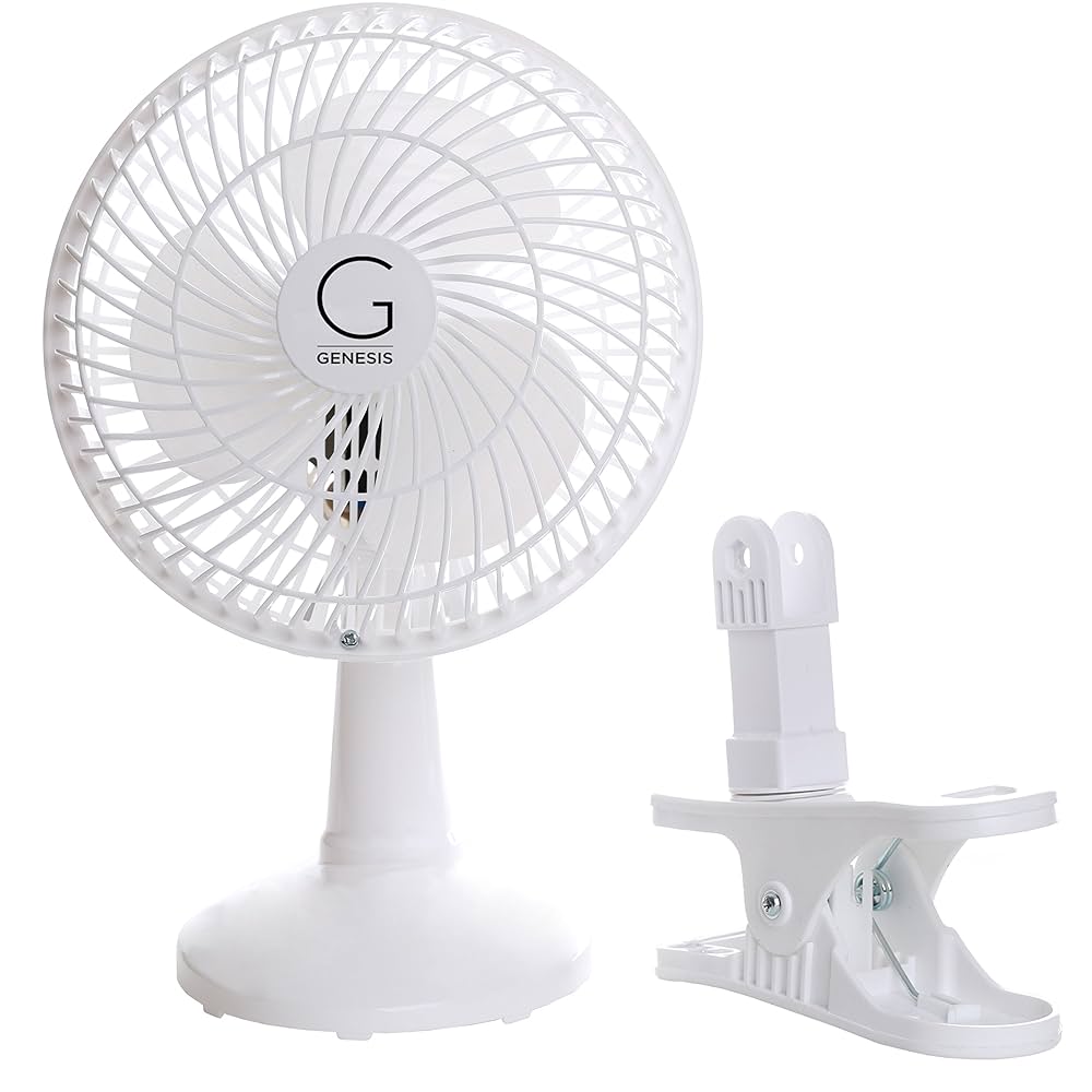 (未使用･未開封品)H 6" Clip On Table Fan White Amazon.com: Genesis 6-Inch Clip Convertible Table-Top & Clip