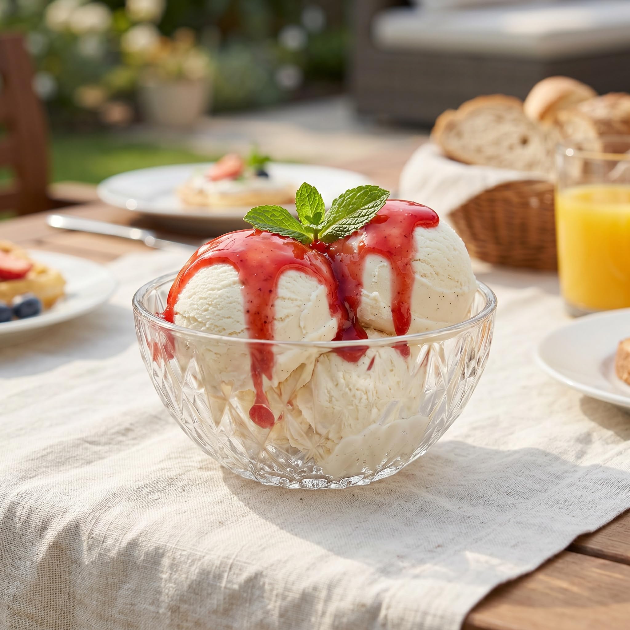 Jucoan 12 sztuk mini szklanych misek o pojemności 300 ml, 11 cm, szklane miski do przygotowywania sałatek do owoców, płatków śniadaniowych, cukierków, jogurtów, 12 szt