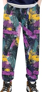 Shin Fashion Kids Sweatpants Jogger Baggy Athletic Pants Neon Retro Trousers Beach Pants for Boys Girls 4-15 Years