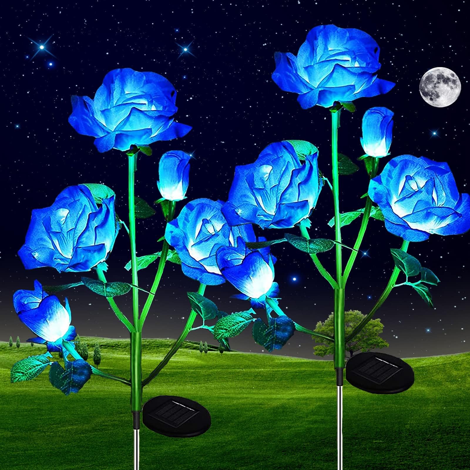 Solar Laterne 2Pcs Solarlampen Für Außen, Solar Schmetterling LED Gartendeko Automatischer Ein Aus Ip65 Wasserdichte Garten Solarleuchte Deko Solar Lichterkette C Stern Außenbeleuchtung