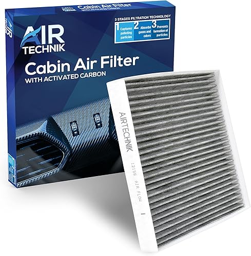 AirTechnik Filtro de aire de cabina CF12159 con carbón activado  Compatible con Hyundai Sonata Hybrid 2016-2019, Nexo 2019-2023, Kia Optima