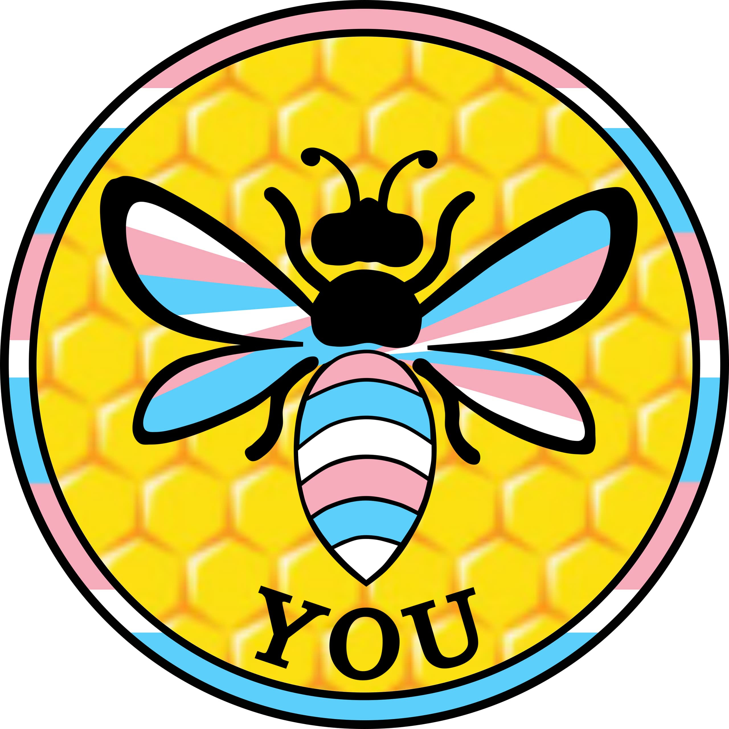Buy Honey Bee You Trans World Gay Pride Bumper Sticker LGBT Rainbow