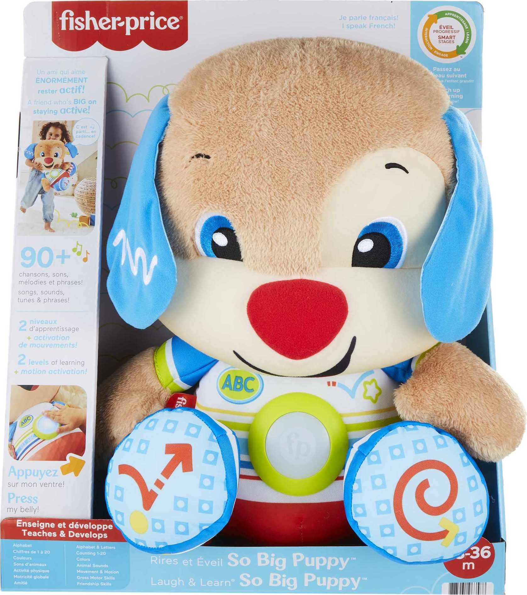 Fisher-Price Peluche Musicale : Puppy Eveil Progressif Geant