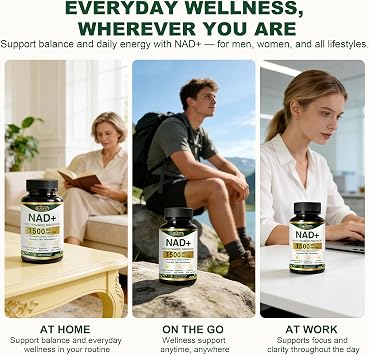 NAD+ Supplement 1500mg, NAD Resveratrol Supplement -120 Capsules