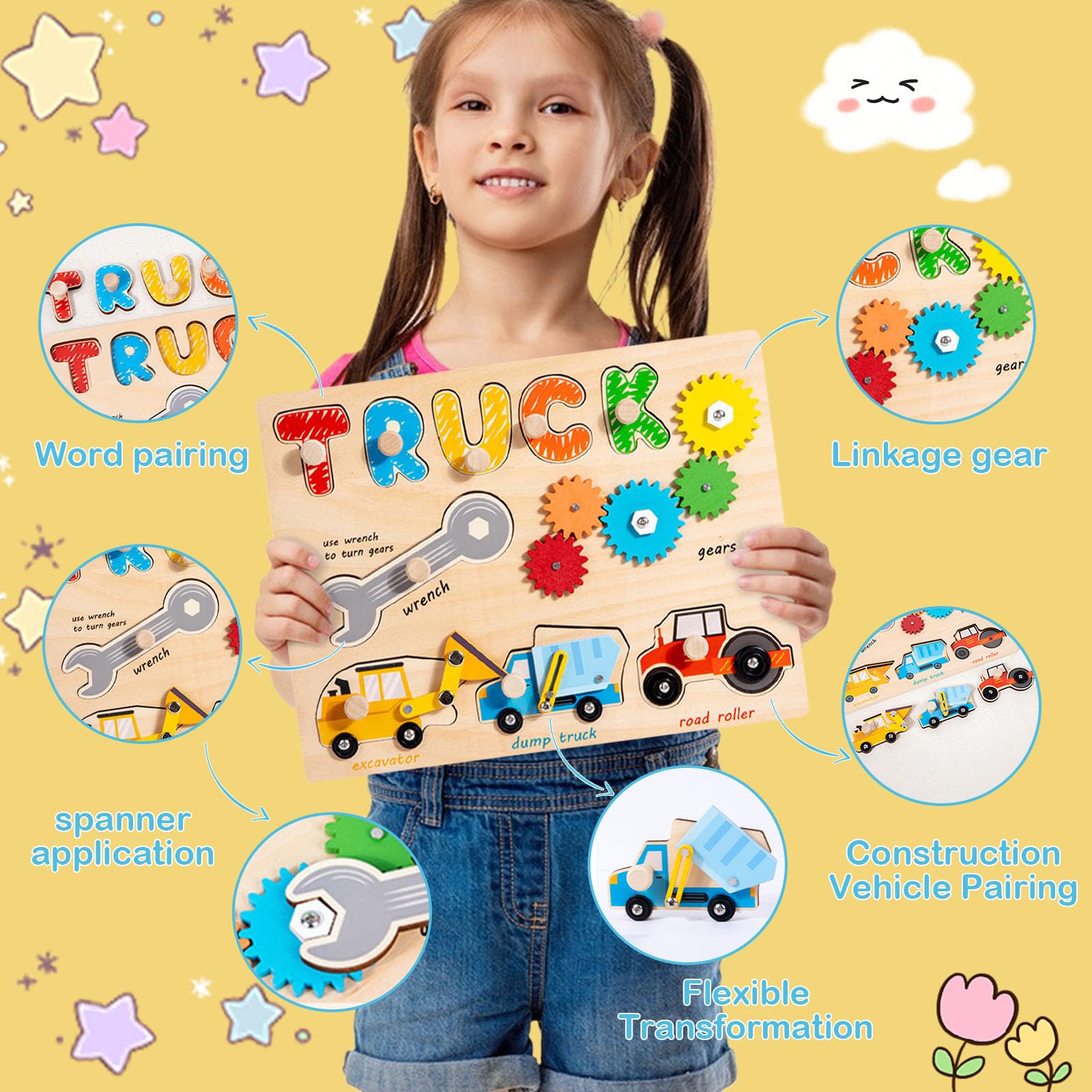 NILUTO Montessori Large Busy Board For Toddlers 3 Years Old