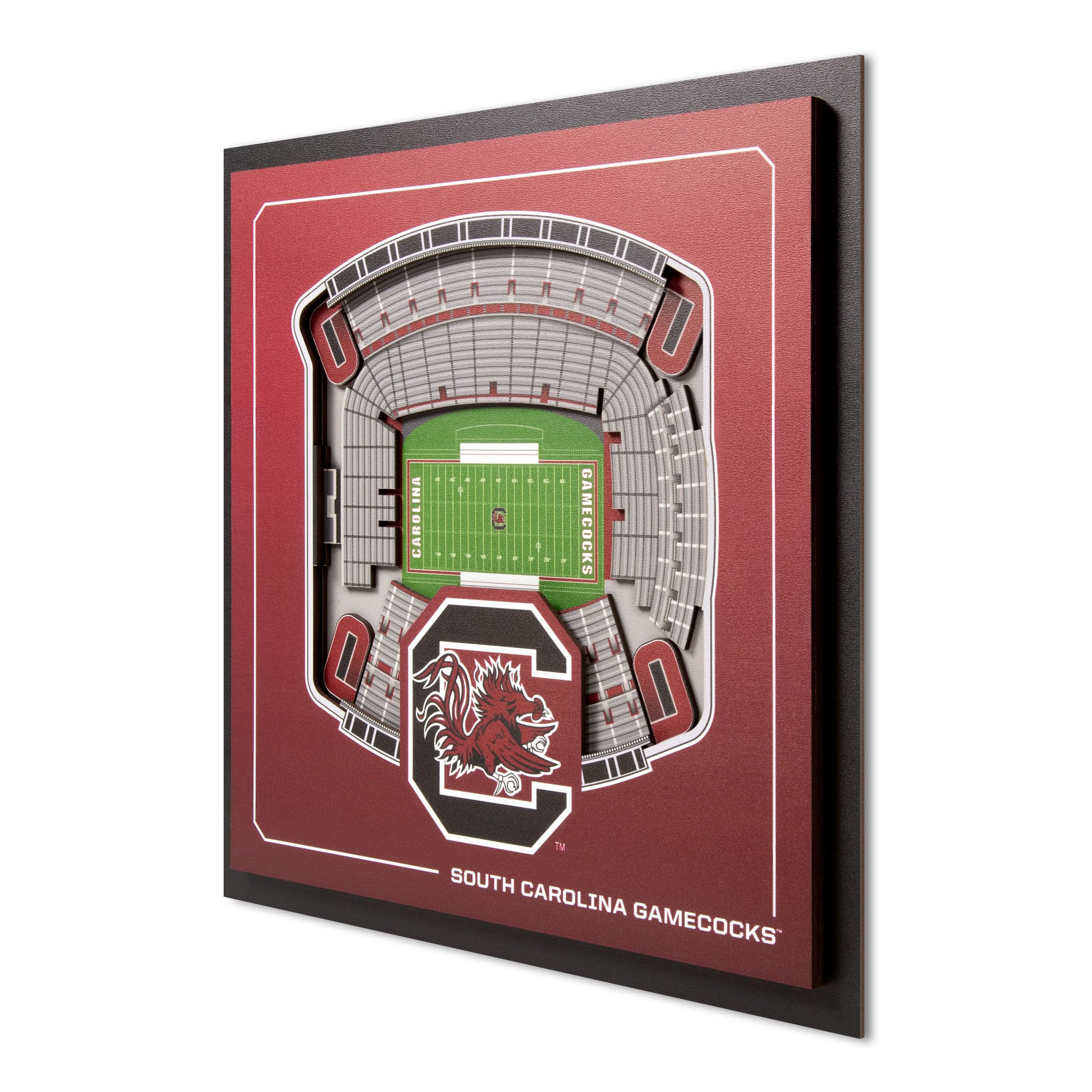 YouTheFan Officially-licensed NCAA Stadium Series 3D Wall Art - multi-layer team stadium replica, detailed sports fan gift, indoor decor
