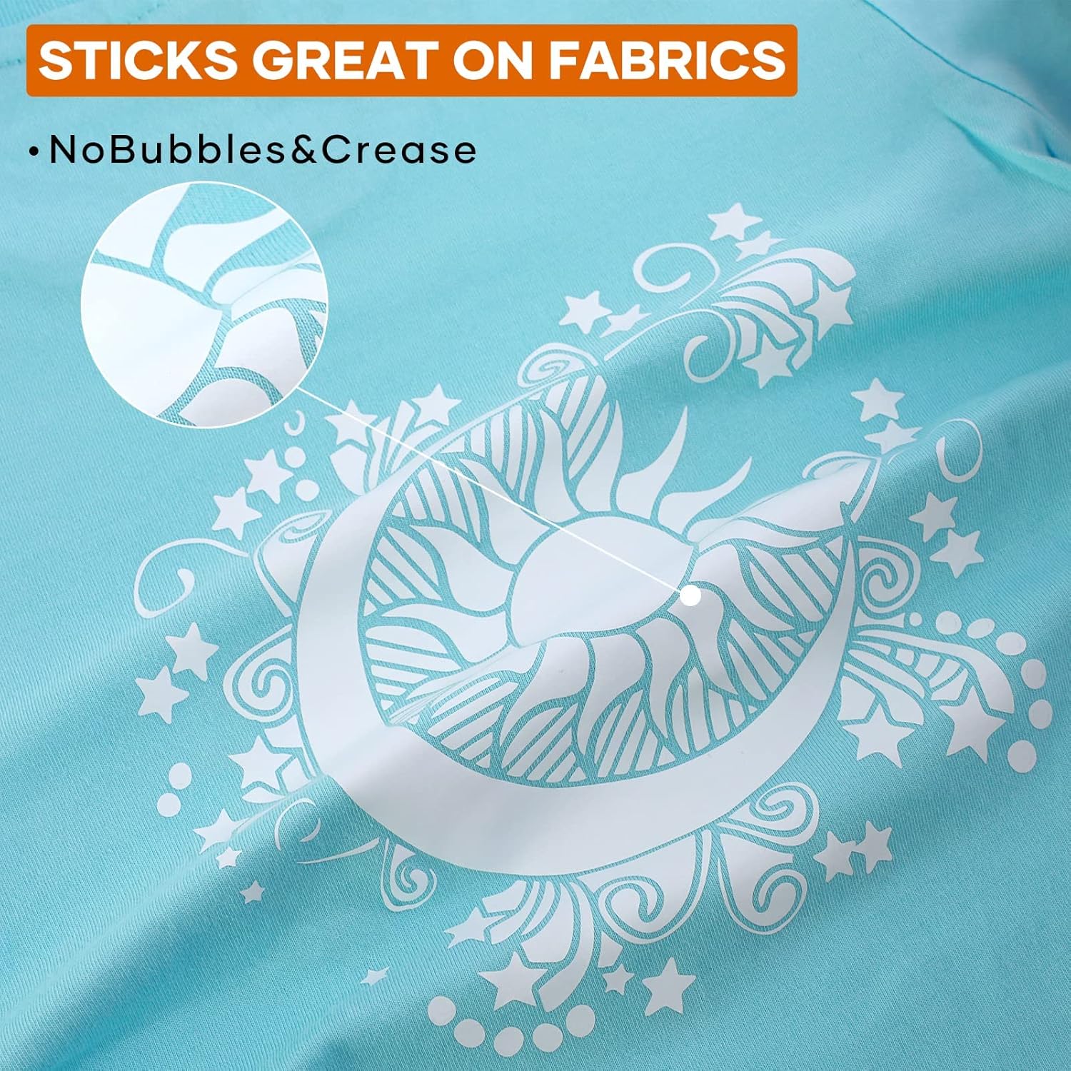 HTVRONT Heat Transfer Vinyl Black & White Iron on Vinyl-12 x 60FT Black & White HTV Vinyl Roll Easy to Cut & Weed for Heat Vinyl Design