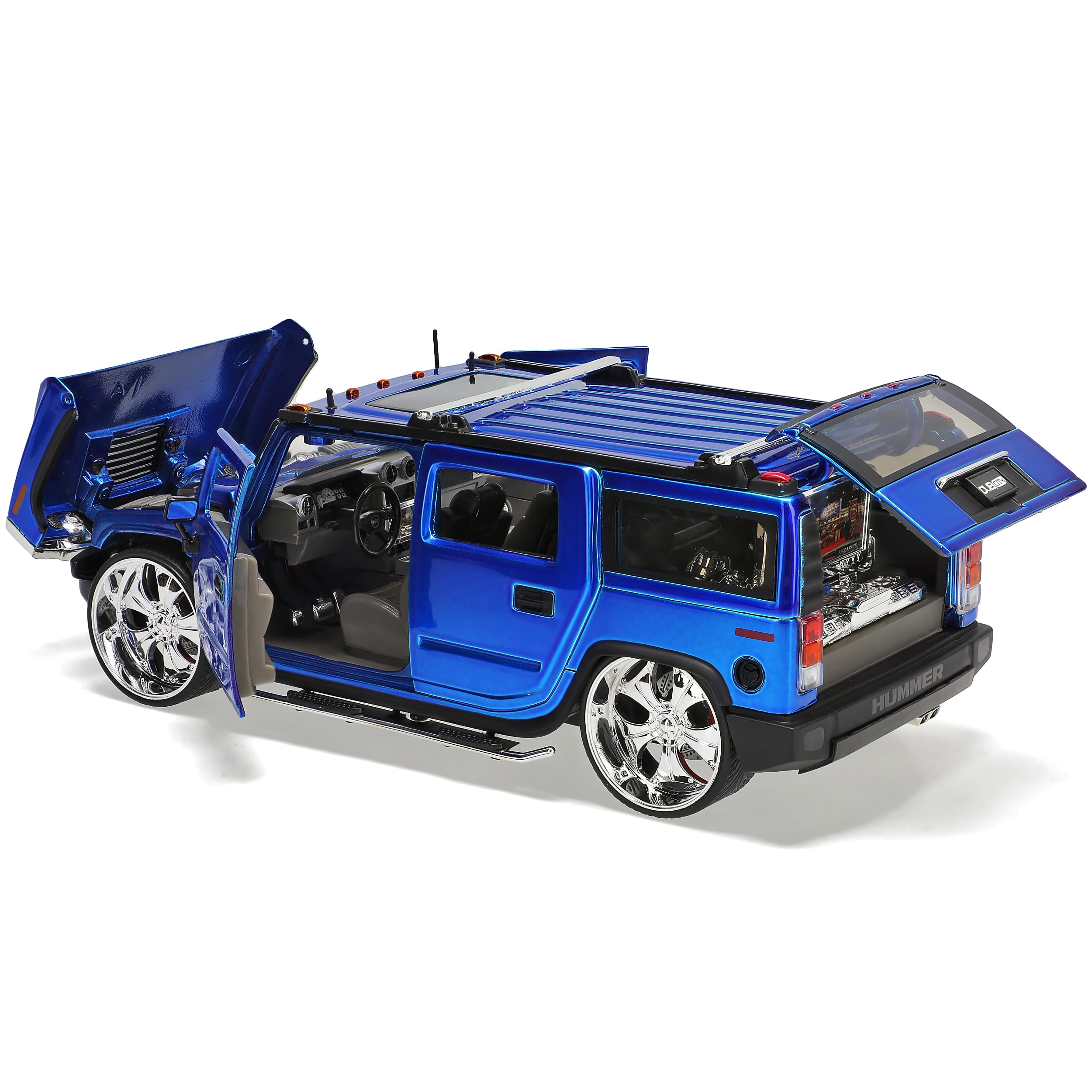 Hummer H2 H 2 SUV Blue Van 1/24 Jada Model Car Model Car