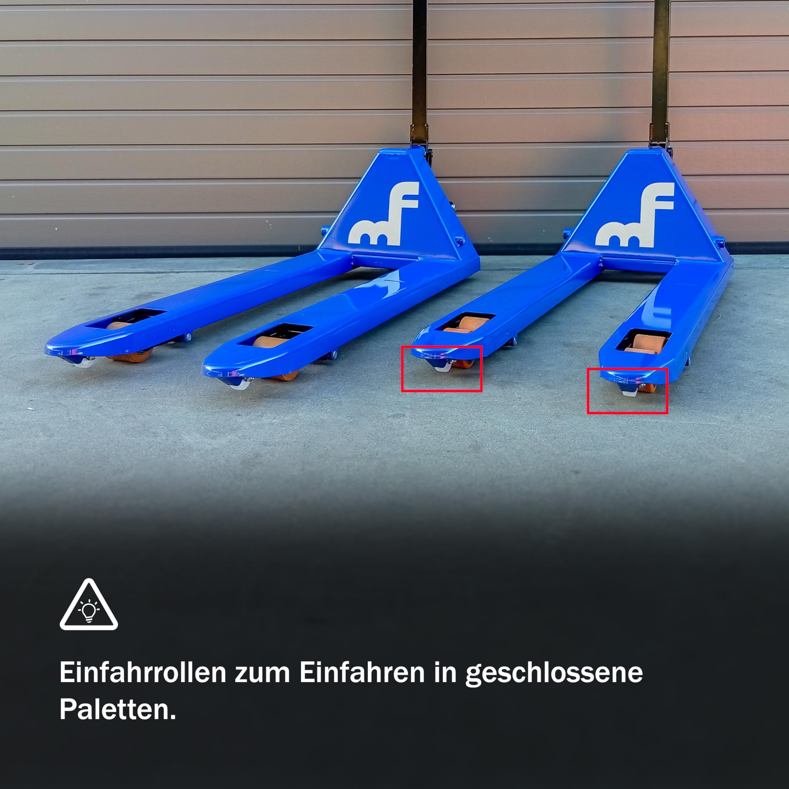 MF Gabelstapler GS25EVO Hubwagen Handhubwagen 2500 kg – Palettenhubwagen Tandemlastrollen, 1150 mm Gabellänge, 525 mm Gabelbreite, Gummi-Lenkrollen, PU-Lastrollen, Made in Italy