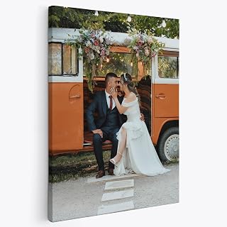 USA Custom Photo Canvas Print, Personalized Picture to Canvas Wall Art, Wedding Family Pet Portrait Print, Gallery Wrapped Canvas, Floating Frame Option Available, Handmade Canvas Wall Decor Made in USA 16x20