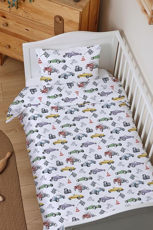 Organik Çarşaflı Bebek Nevresim Takımı (100x150) - Hızlı ve Eğlenceli 100 x 150