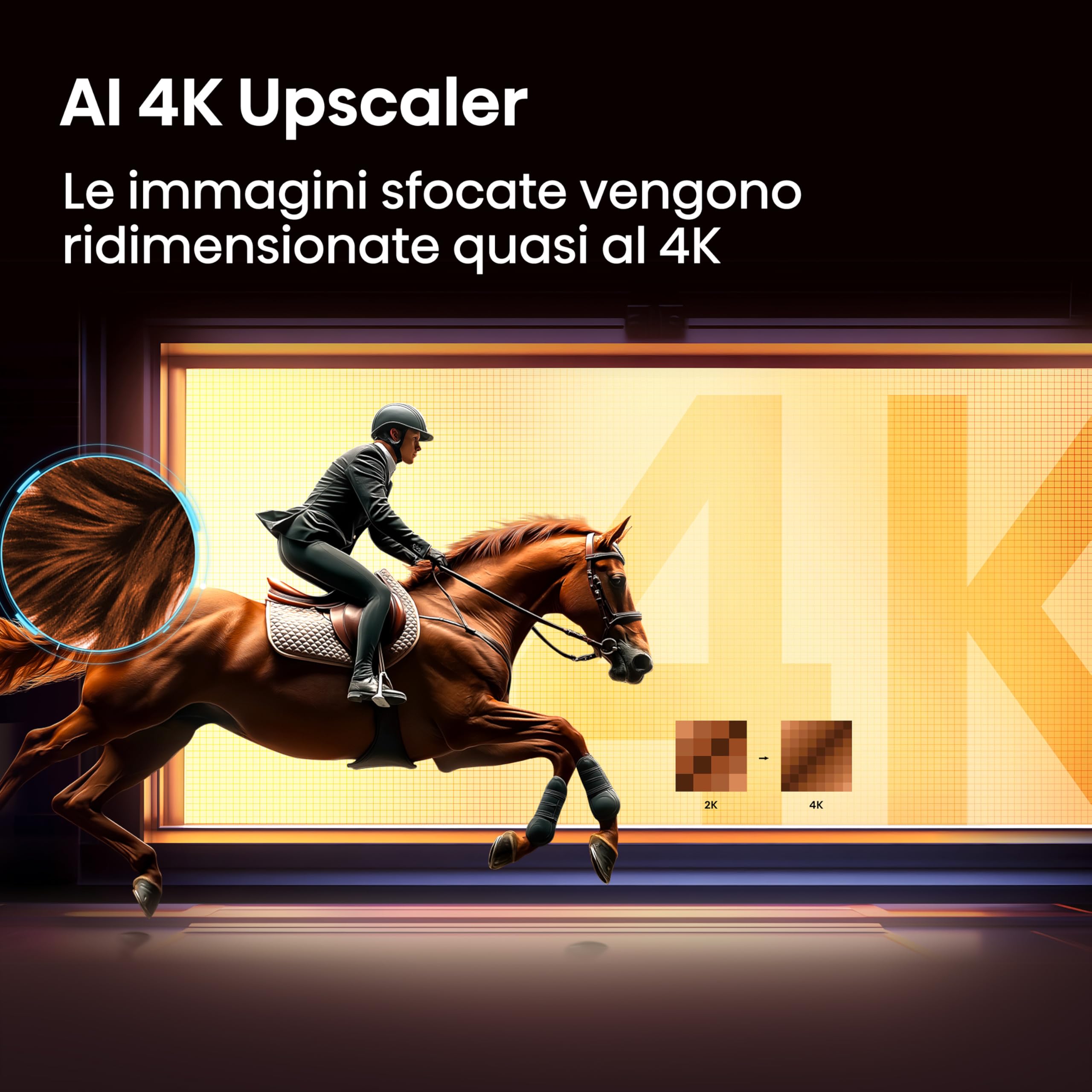 Hisense Smart TV 43" 4K 43E6ST, 60Hz, DTS Virtual X, VIDAA OS con 1000+ APP, HDR 10+, Game Mode Plus, Bluetooth, Wifi, Alexa Built-in, AirPlay2, lativù 4K