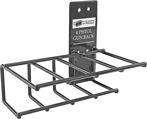 Miniatura 2 de BOOMSTICK Gun Handgun Black Vinyl Coated Pistol Wall Mount Rack