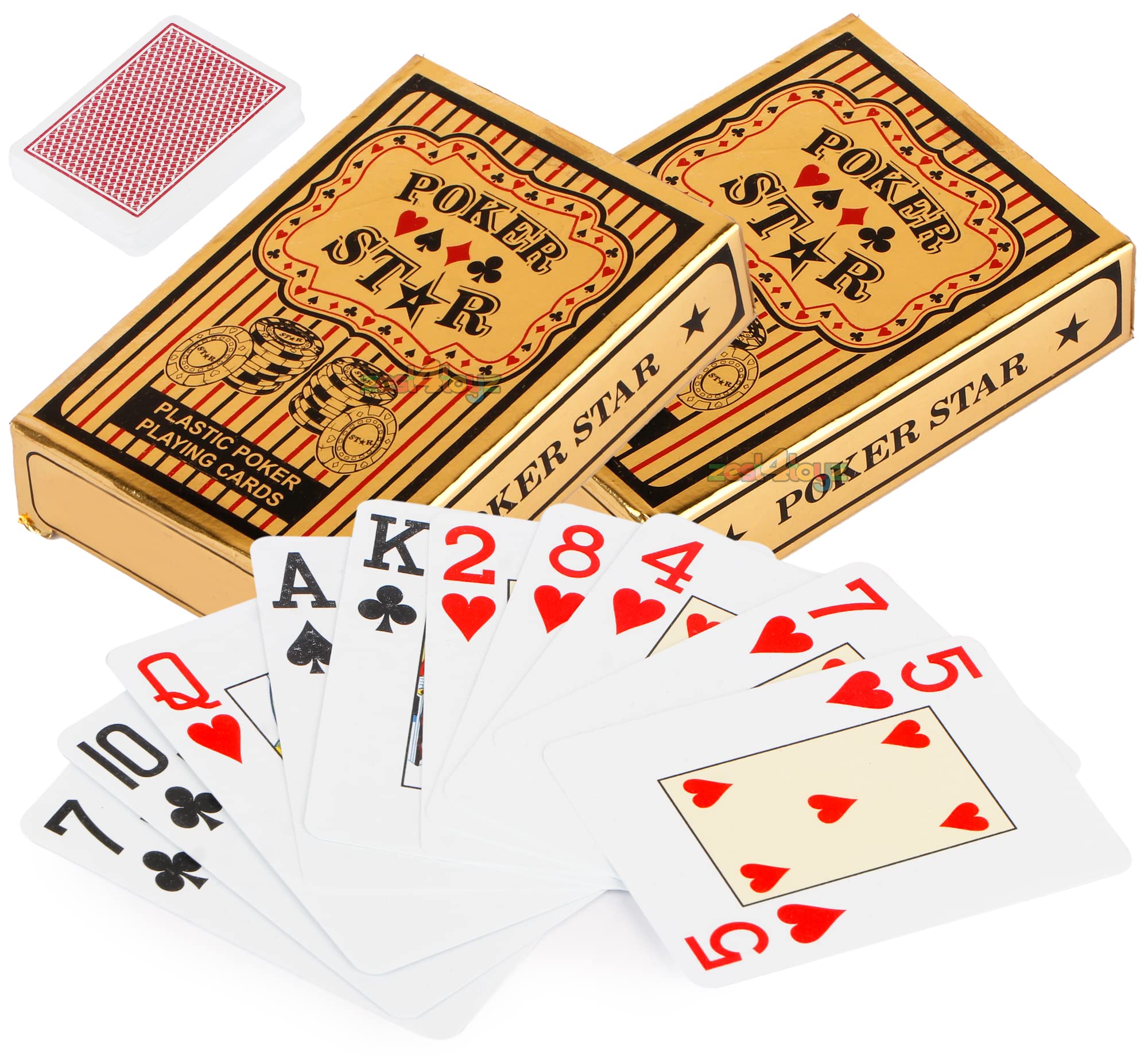 zest 4 toyz Poker Standard Playing Cards Games for Adult and Child -White  (Pack of 2) : Amazon.in: Toys & Games