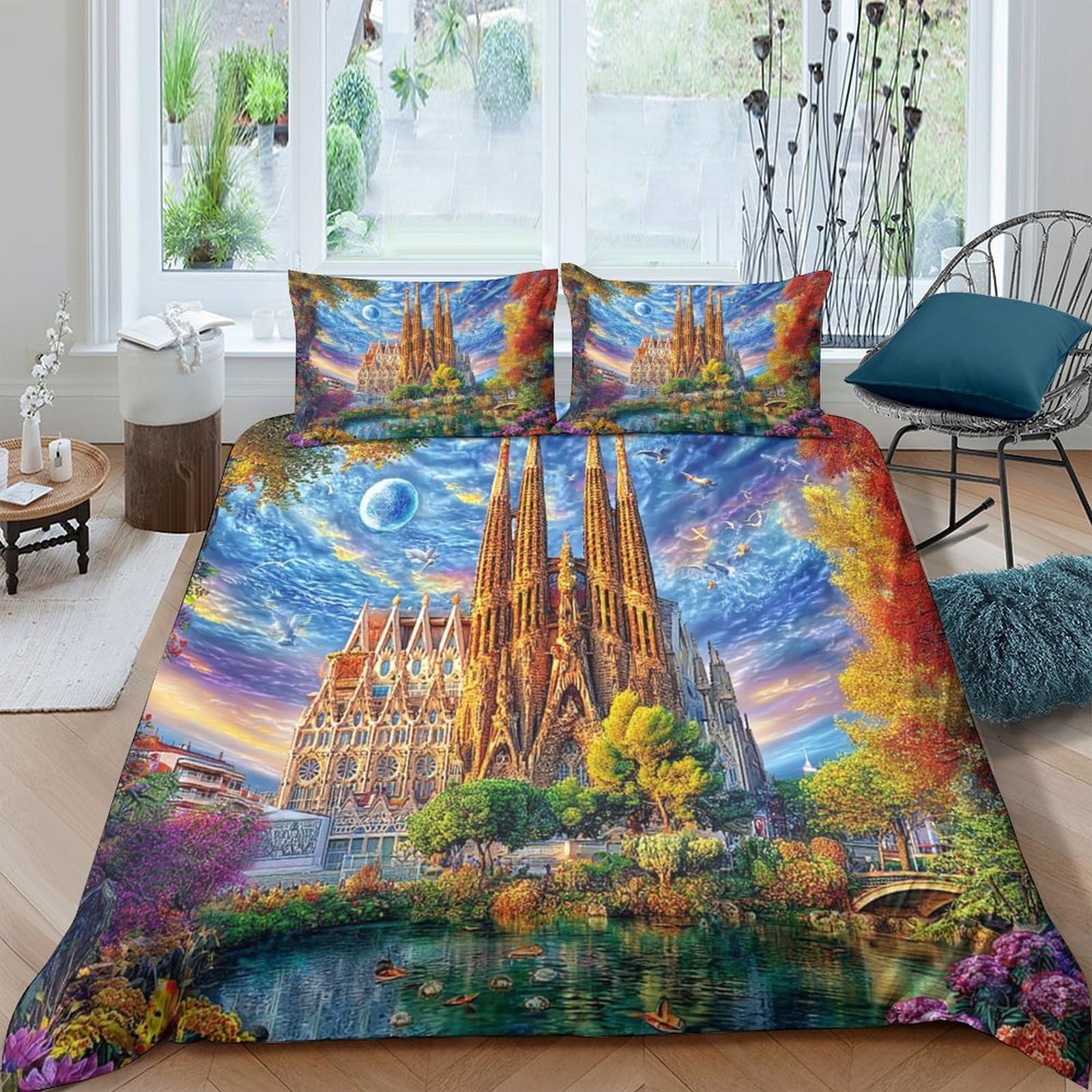 Literie Sagrada Familia en microfibre super douce pour lit de luxe