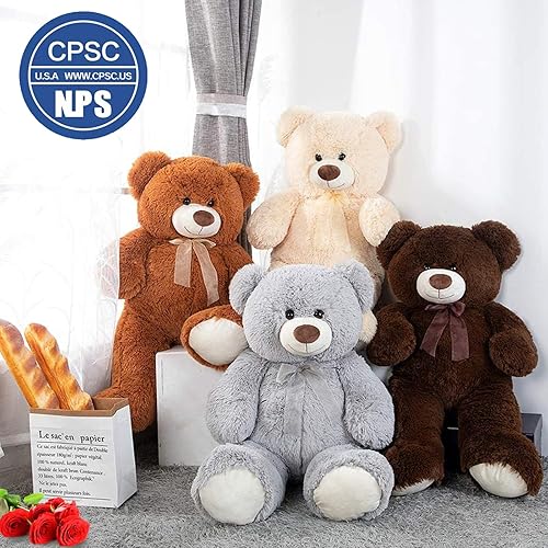 Miniatura 10 de MorisMos Oso de peluche gigante, 3 pies, 36 pulgadas, para novia, regalo del Día de San Valentín, para niños, cumpleaños, Navidad, decoración de