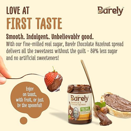 Miniatura 4 de Barely - Crema para untar de avellana y cacao, sabor dulce de sésamo mediterráneo, paquete variado de Barely - Bajo en azúcar y sin edulcorantes
