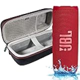Flip 6 - Waterproof Portable Bluetooth Speaker, Powerful Sound and deep bass, IPX7 Waterproof, 12 Hours of Playtime with Megen Hardshell Case - Red