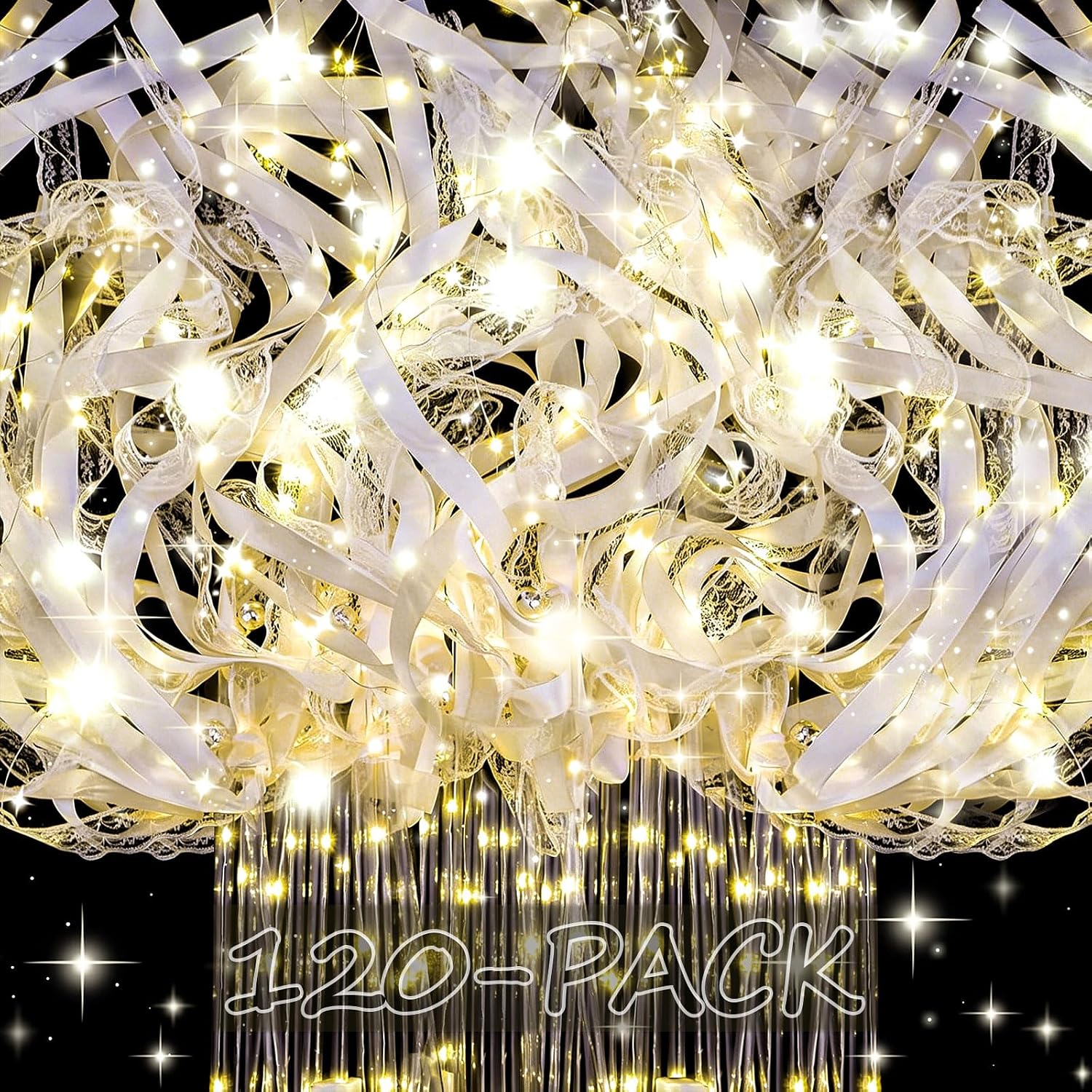 120PCS Light Up Wands, LED Wedding Wands，Sparklers Wedding Send Off