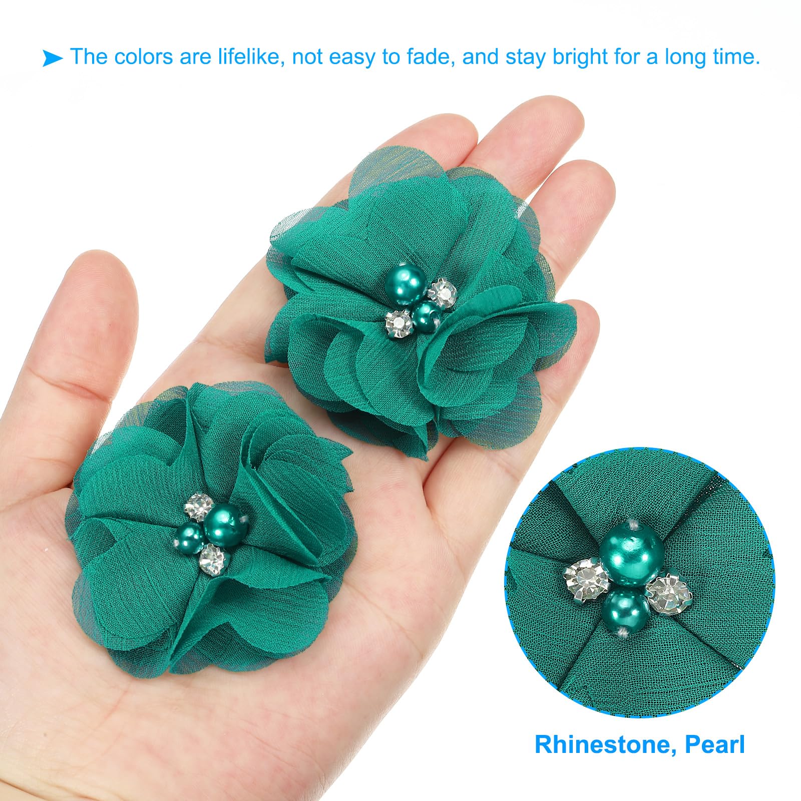 PATIKIL 2" Chiffon Flowers - Image 3