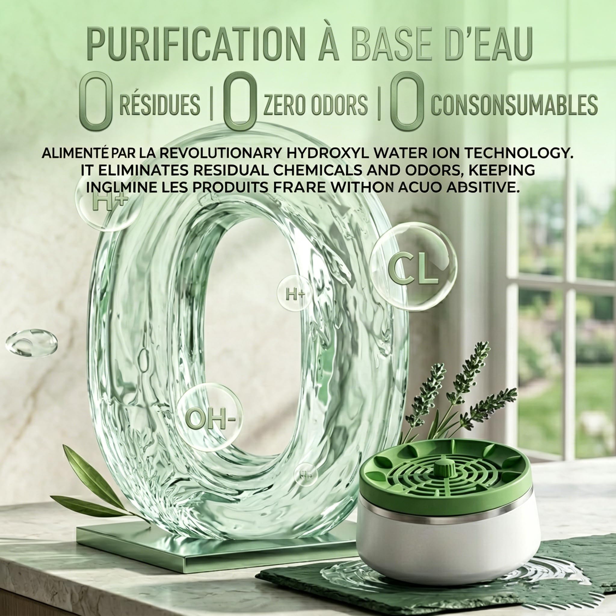 Nettoyeur Multifonction de Fruits et légumes, Gadget de Nettoyage avec Technologie d‘électrolyse Titanium, Purificateur de Fruits Longue durée en 4 Modes pour la Maison (Blanc)