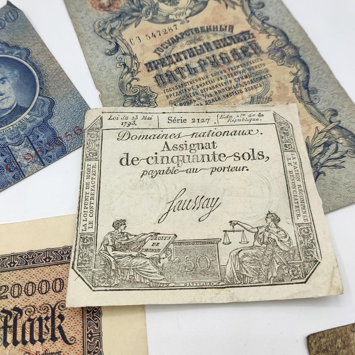 IMPACTO COLECCIONABLES | Exclusive Collection of 10 Original Ancient Banknotes from Three Different Centuries with Certificate of Authenticity | Genuine and Rare Numismatic Demonetized Treasures
