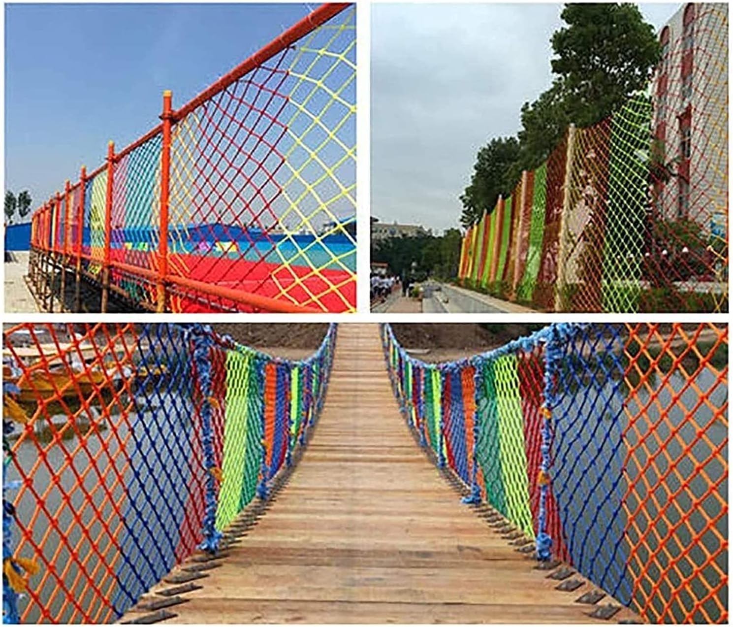 Playground Indoor Ceiling Safety Net, Stair Fence Anti-Falling Net Pet Protective Net, Outdoor Color Railing Decoration Net Garden Plant Net Rope Netting (Size : 3x6m(9x20ft))