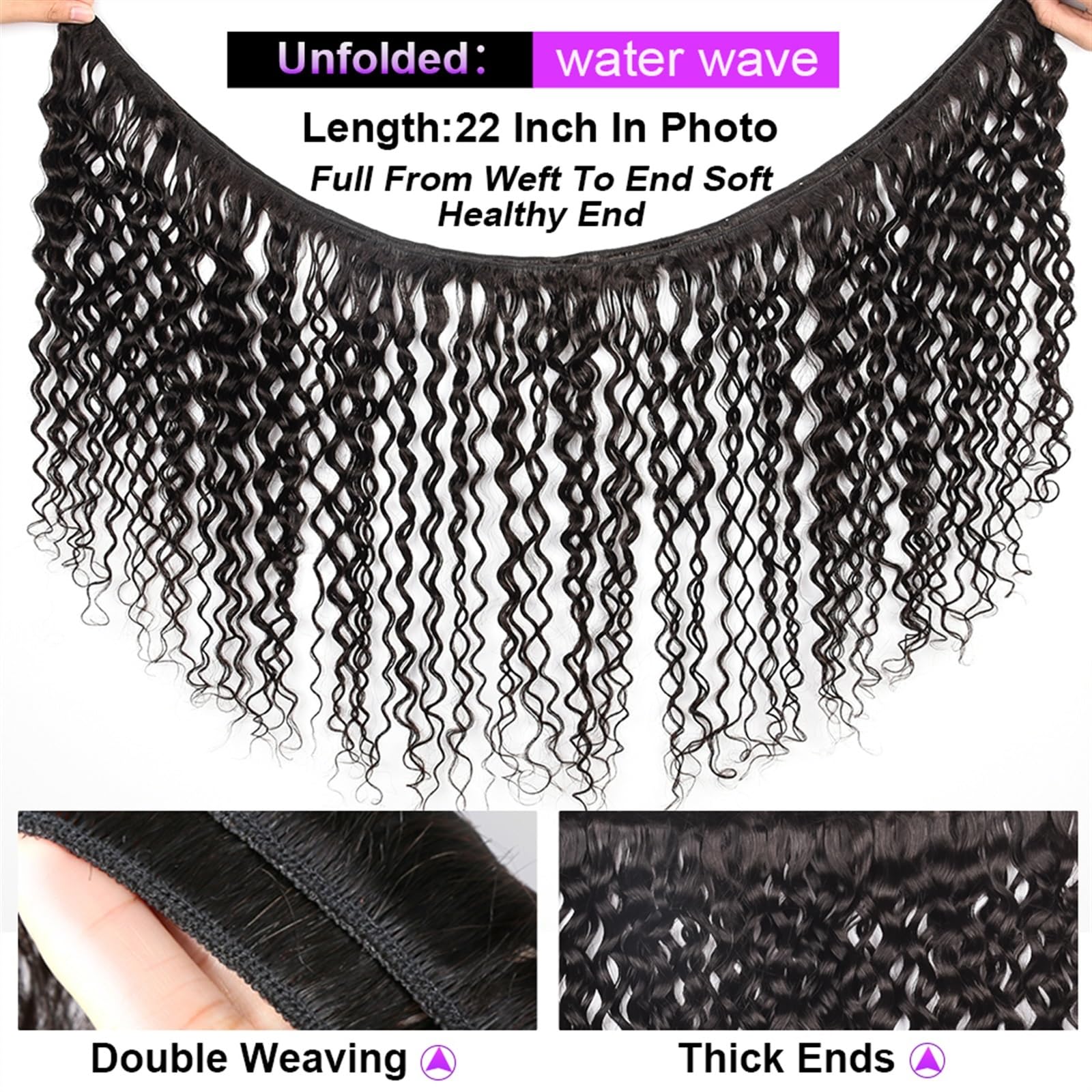 Amazon.com : Bundles Water Wave Bundles Brazilian Hair Weave 