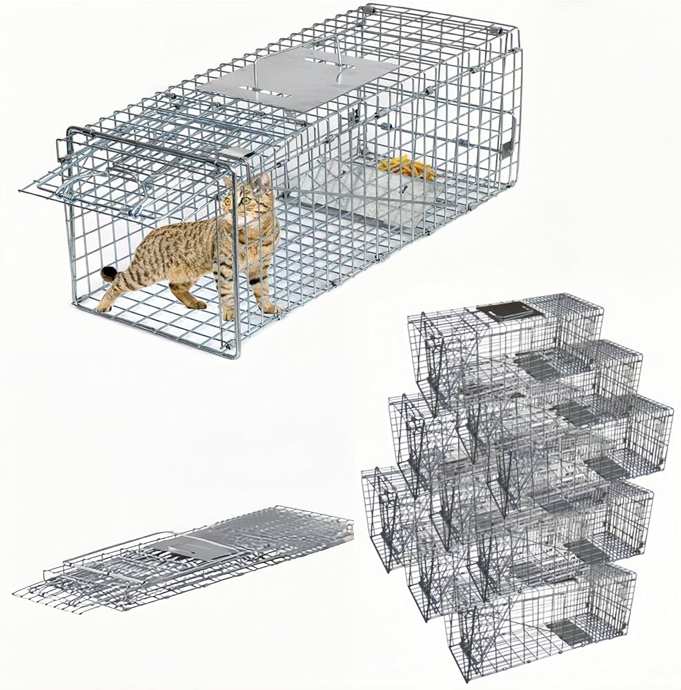 踏板式捕獲器 2個セット オリジナル補強品 捕獲器 踏み板式 Sサイズ 折りたたみ 全長60.5cm アニマル