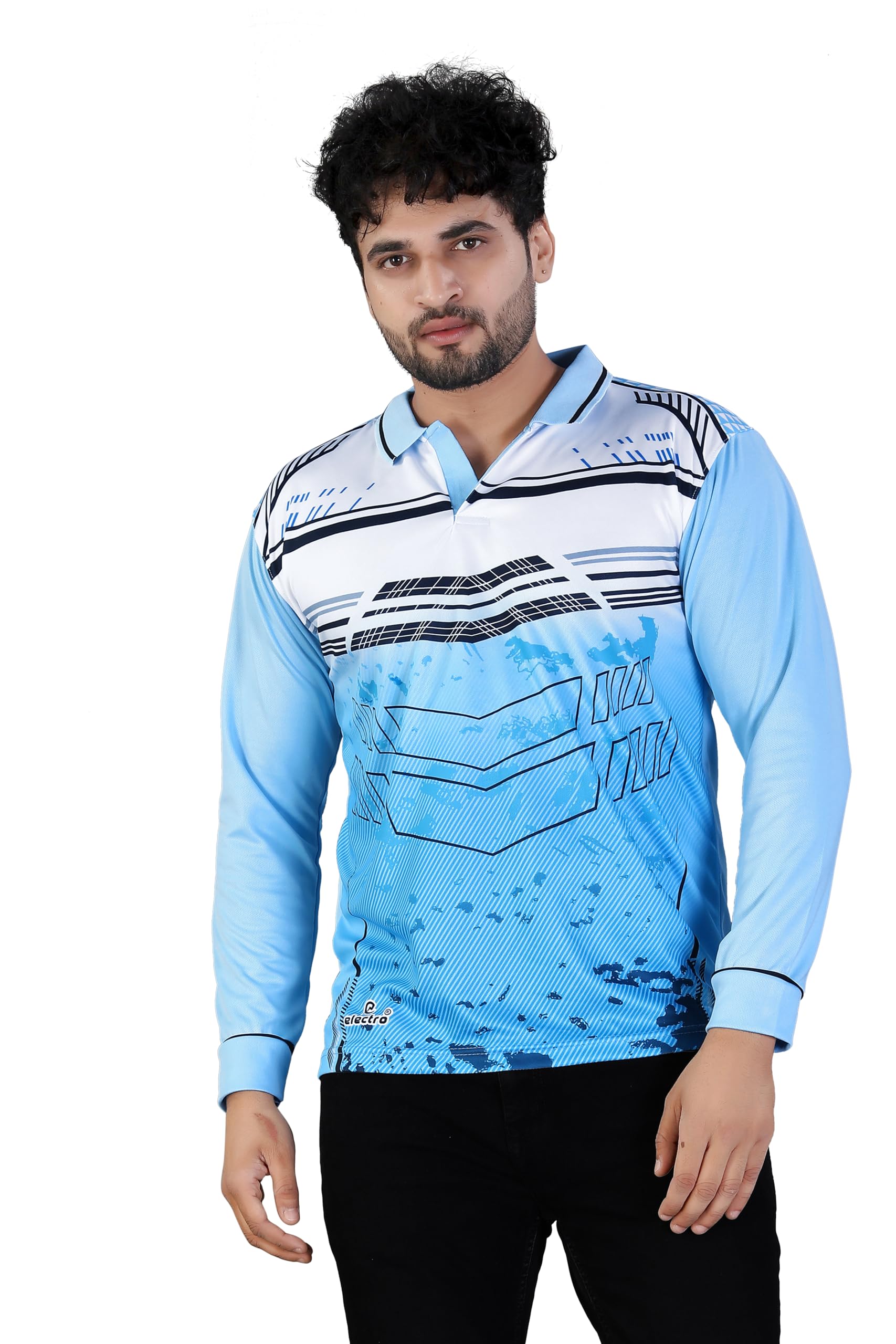 crystal revenue Men’s Full Sleeve Sports T-Shirt | Dry Fit Activewear Jersey for Running & Gym|Long Sleeve Cricket Jersey|Sports Performance Polo Shirt-picture-22