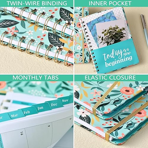 Miniatura 6 de Agenda 2024-2025  Agenda semanal y mensual 2024-2025, julio 2024 a junio 2025, 6.3 x 8.4 pulgadas, agenda en espiral 2024-2025 con pestañas