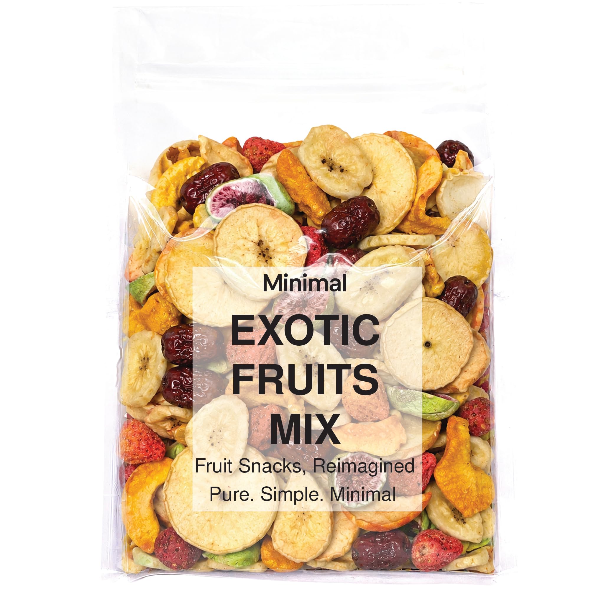 Minimal Vacuum Fried Exotic Fruit Mix 150g | Crispy 7 Mixed Fruit Snack | Apple, Kiwi, Peach, Strawberry, Fig, Dates & Banana | Healthy Fruity Crunch Snack-image-7
