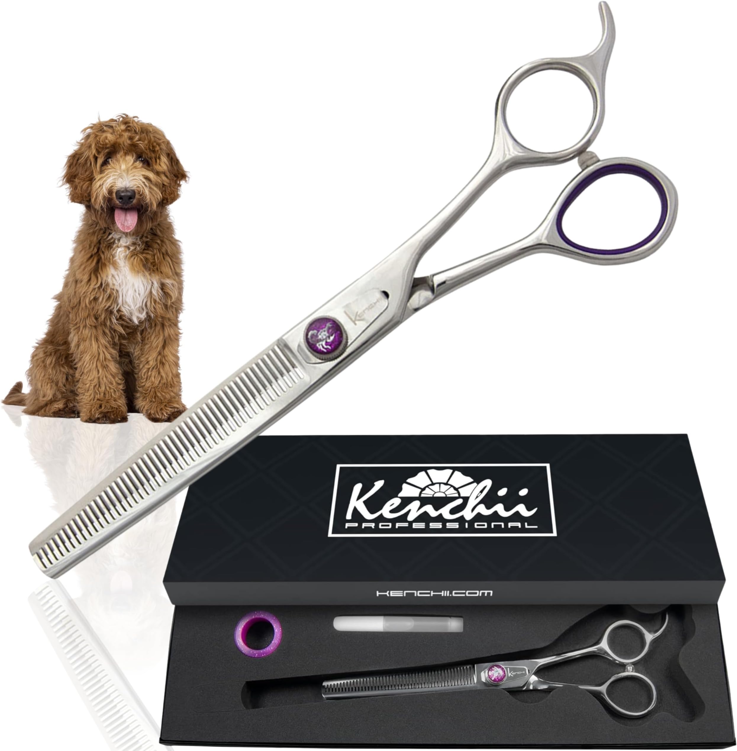 KENCHII Scorpion KESC46T Level-1 46-tooth 7.0 Inch Thinner Scissor - Silver