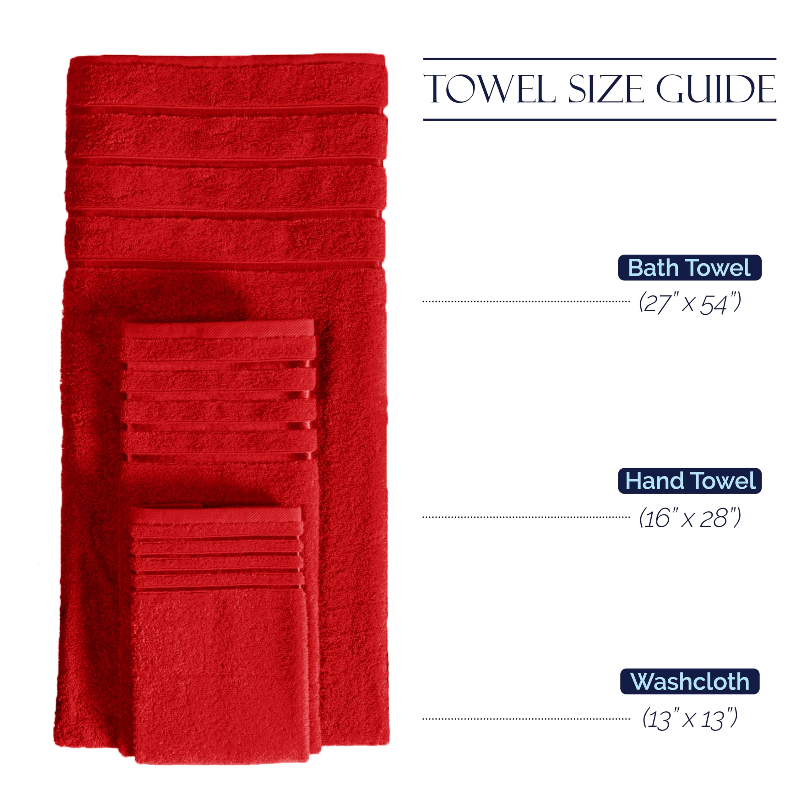 Elegant Comfort Set di 6 asciugamani in cotone di alta qualità, include 2 salviette, 2 asciugamani per le mani e 2 teli da bagno, 100% cotone turco, asciugamani altamente assorbenti e super morbidi,