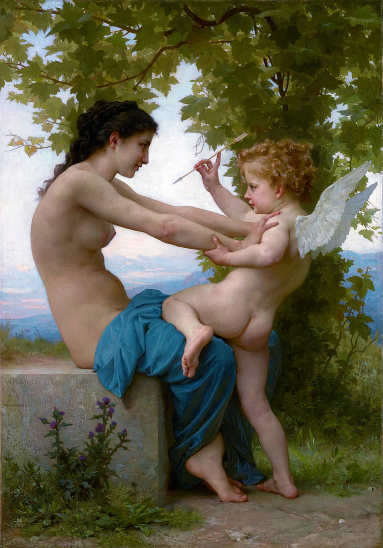 ARTXLXXBN Famous Painting Art Wall Decor Abstract Art Picture the Storm by William Adolphe Bouguereau Animal Pictures for Home Decor 60x90cm