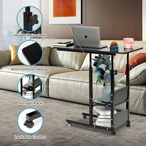 Miniatura 7 de Escritorio para computadora portátil escritorio pequeño para espacios pequeños mesa ajustable para sofá escritorio de 315 pulgadas pequeño móvil con