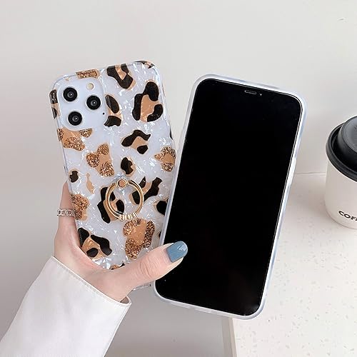 Miniatura 2 de Qokey Funda compatible con iPhone 12 compatible con iPhone 12 Pro de 6.1 pulgadas, funda 2020 para hombres, mujeres y niñas con anillo giratorio de