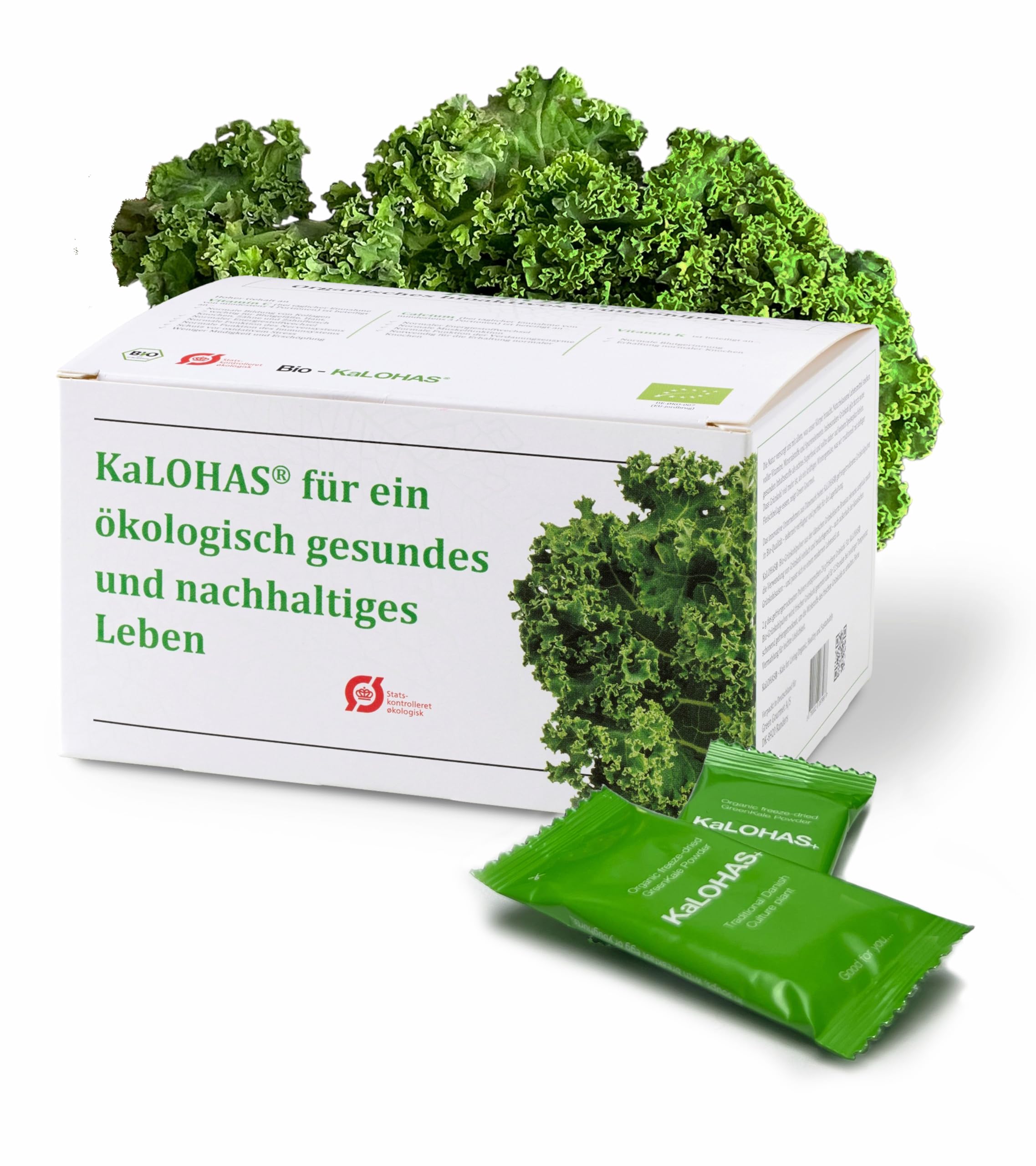 Pure Superfood Bioactive Kale Powder - 100% cavolo liofilizzato, ad alto contenuto di proteine, Kalzium, vitamina C e K. Ricco di antiossidanti, 9 aminoacidi essenziali, 25 x 2g
