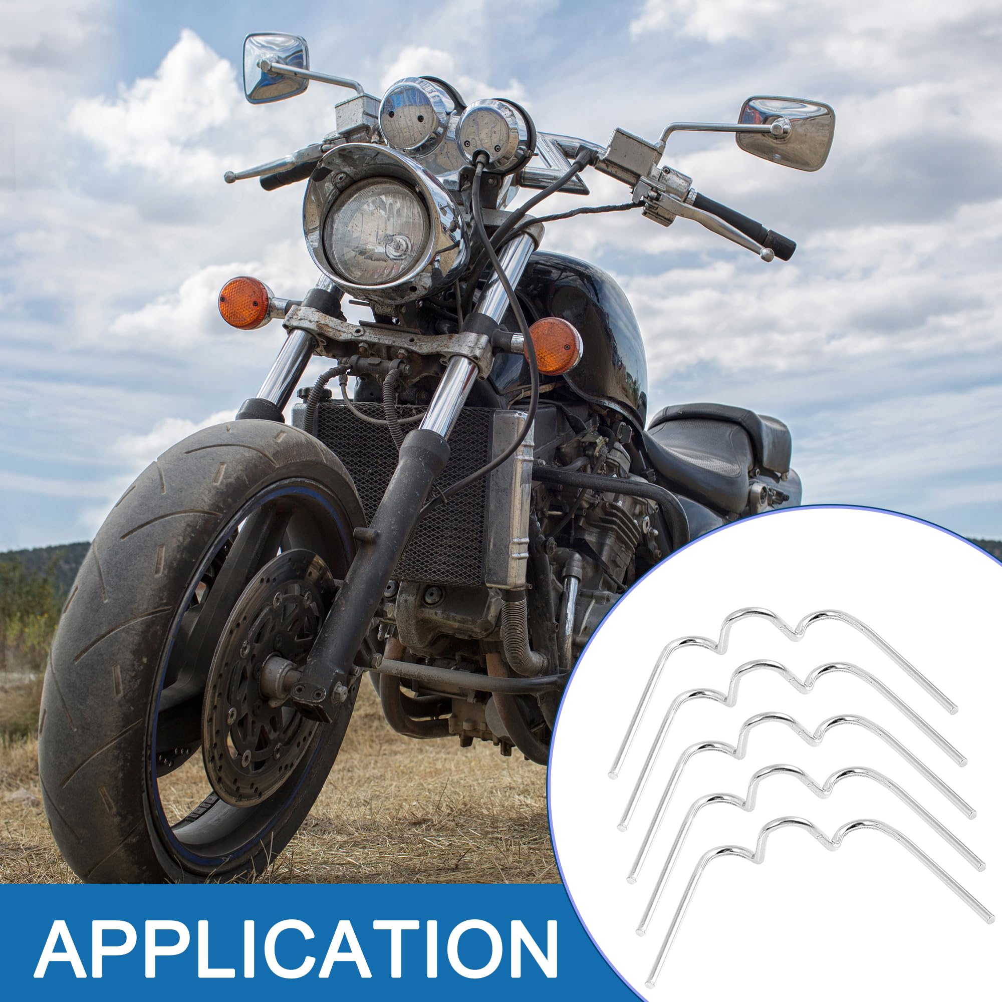 A ABSOPRO Clip a Molla per Faro Universale per Moto in Acciaio Inossidabile (Confezione da 5)