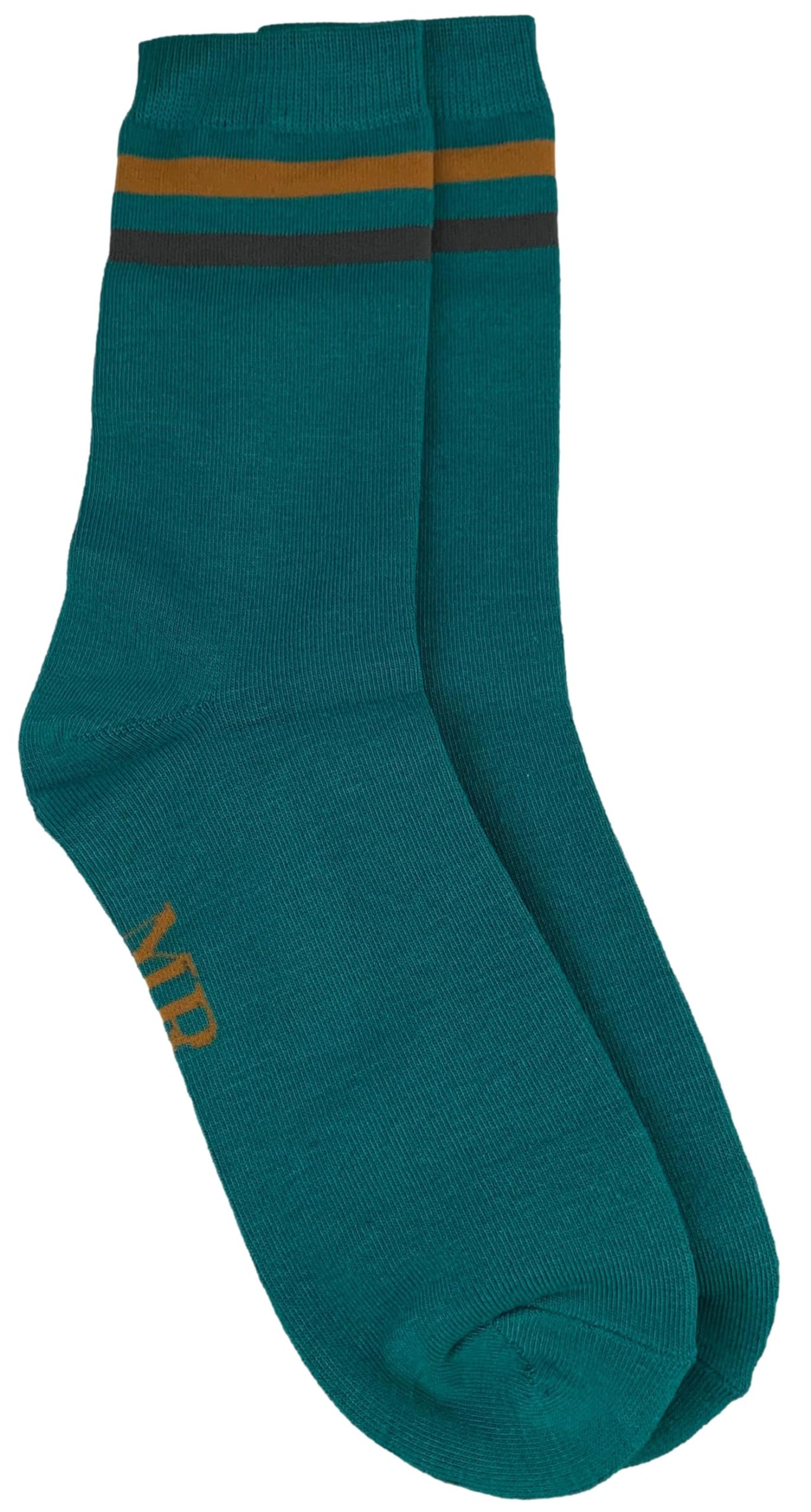 Purple Possum® Mens Socks Striped Novelty Fun Cotton Bamboo Blend Stripes Stripy UK Size 7-11 (Teal)