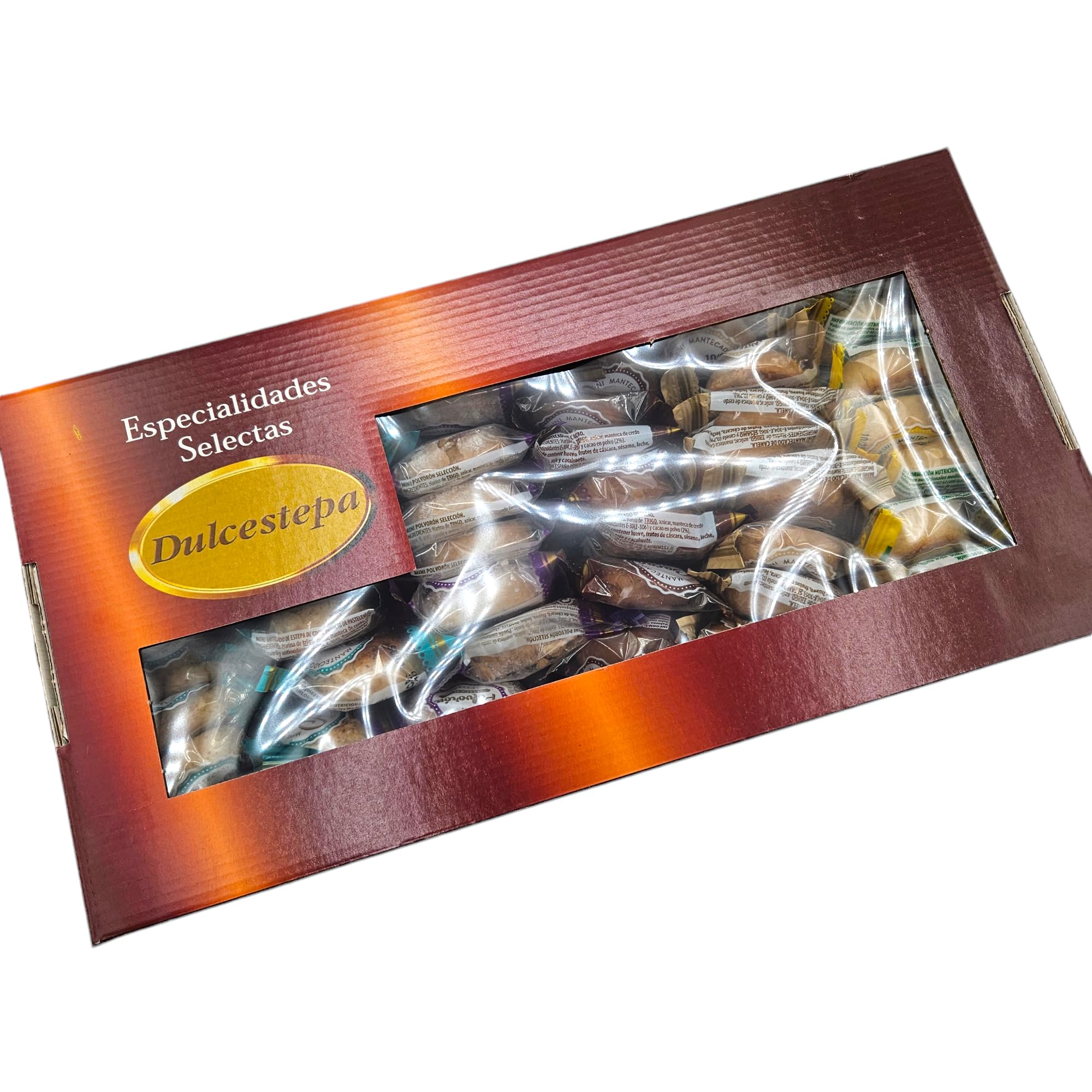 Polvorones Mini Surtidos DulceEstepa - Calidad Extra - 2,5 Kilos - Polvorón Coco - Polvorón Limon - Polvorón Chocolate - Polvorón Selección - Polvorón Canela - Mini Polvorones