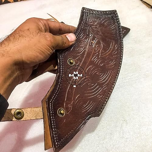 Miniatura 5 de God of War Kratos Axe Leviathan Axe Replica Axe- Handmade Forged Stainless Steel Bearded Axe with Genuine Leather Sheath Viking Axe Hatchet and