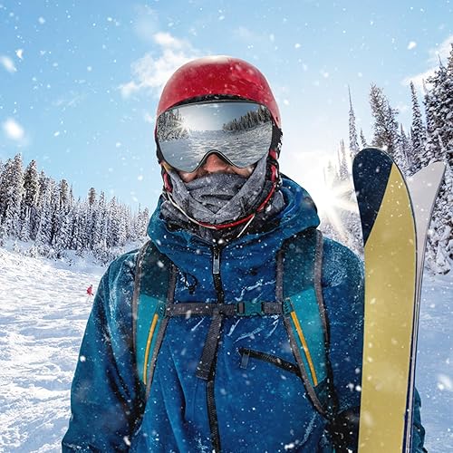 Miniatura 6 de Gafas de esquí y snowboard con lente intercambiable magnética y sin marco, visión ampliaprotección UV, para hombres, mujeres y jóvenes