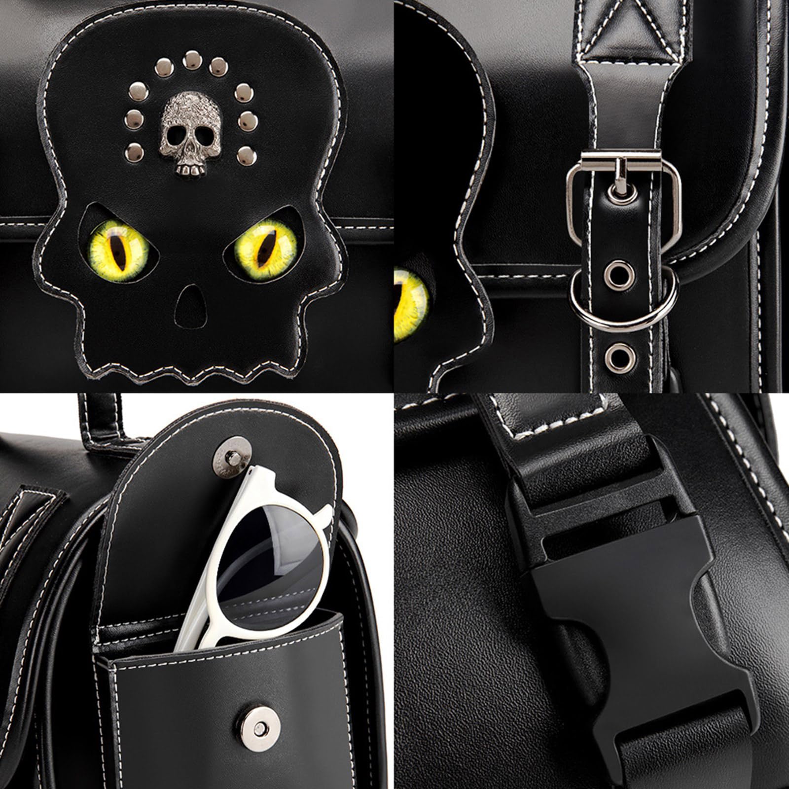 Retro Ridings Taschen Werkzeug Veranstalter Motorradwerkzeug Mit Einfacher Installation Und Bequemes Tragen Für Reisen Geräumiger Motorradbeutel