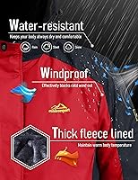 Vista 2 de MAGCOMSEN Men's Winter Jacket Water Resistant Ski Snow Coat Warm Fleece Parka Raincoats with Hood Multi-Pockets