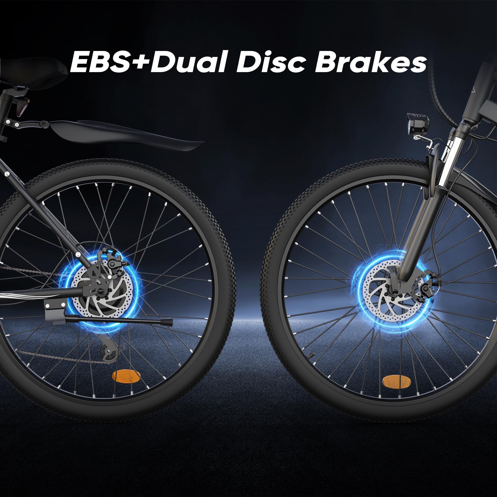 Finbike E Bike 26 Zoll, Elektrofahrrad 36V 10.4/15Ah Tauschbar Akku, 60-100KM Schnelllade EBike mit 7Gänge & Doppelscheibenbremse, E Mountainbike für Stadt,Durft, Alltagsmobilität