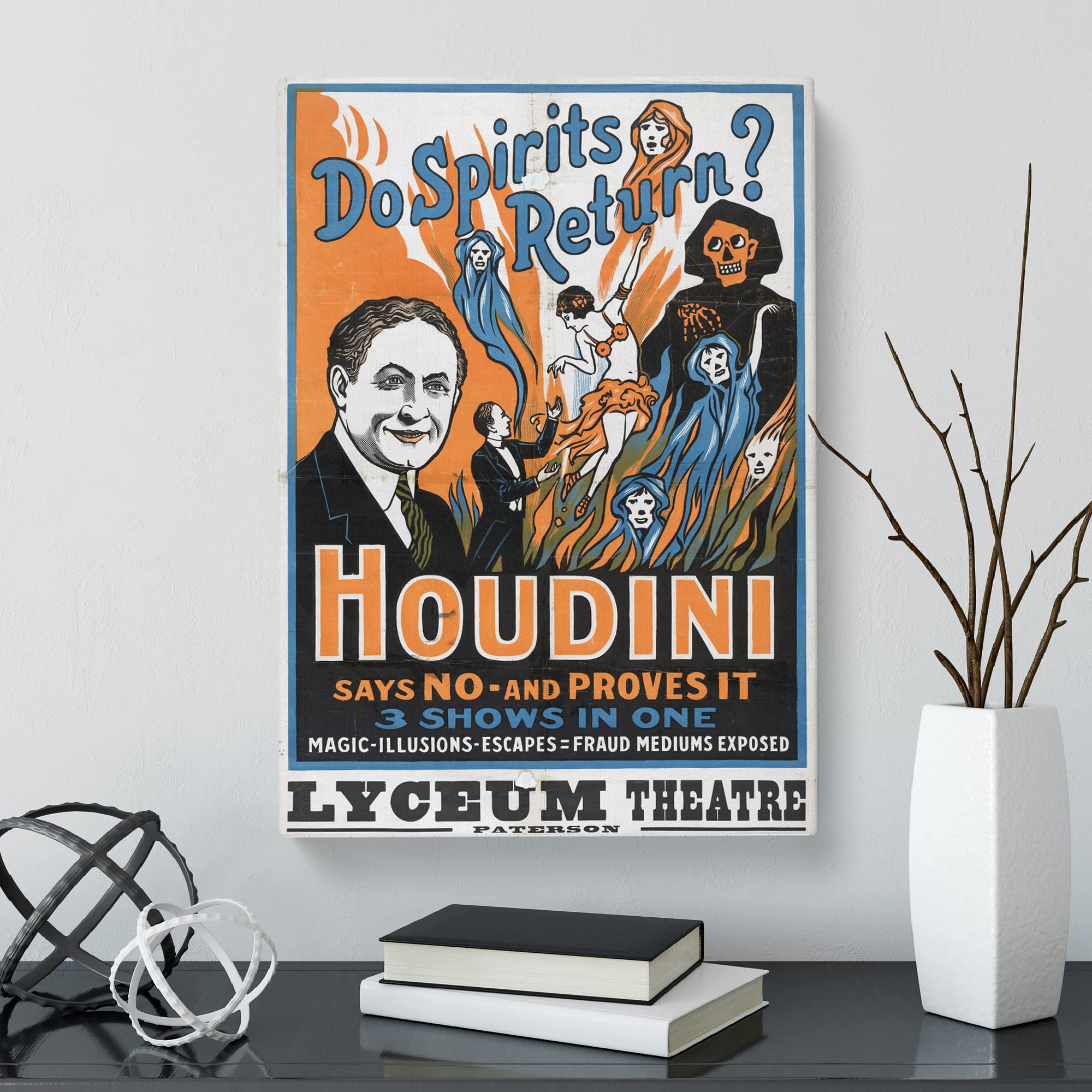 Houdini Theatre Show Canvas Print, Mixed, 25L x 50W cm - Image 3
